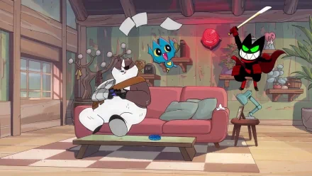 High-definition desktop wallpaper featuring characters from Mao Mao: Heroes of Pure Heart animated series, with Mao Mao and friends in a vibrant, colorful room setting.