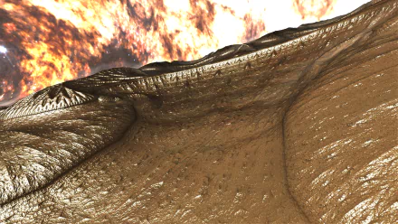  Bronze Alien Planet - 3d Fractal Space Art
