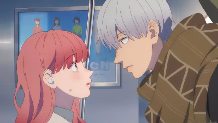 Anime characters sharing an intimate moment wallpaper, titled A Sign of Affection for desktop background in HD.