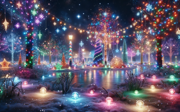 [260+] Christmas Lights Wallpapers