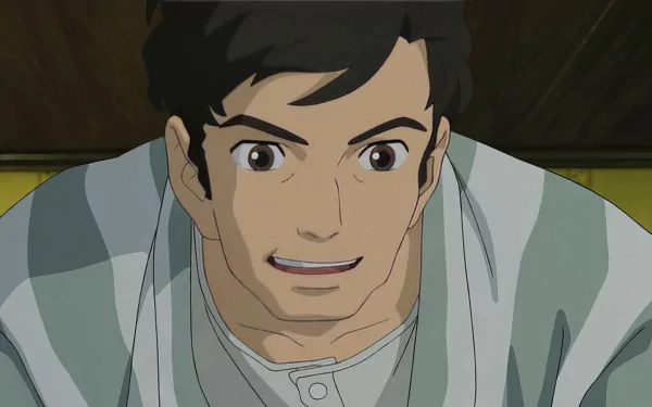 HD wallpaper featuring an animated boy with a surprised expression titled The Boy and the Heron.