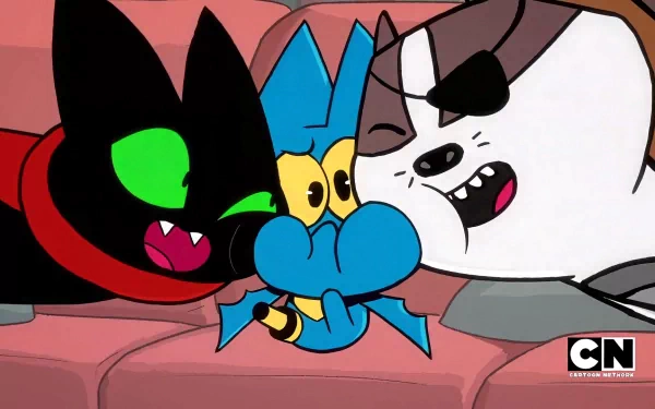 HD wallpaper of Mao Mao and friends from Mao Mao: Heroes of Pure Heart, animated series on Cartoon Network.