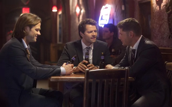 Misha Collins Jensen Ackles Jared Padalecki Dean Winchester Sam Winchester TV Show Supernatural (TV Show) HD Desktop Wallpaper | Background Image