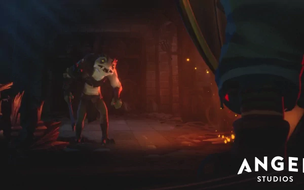 HD desktop wallpaper featuring a dramatic scene from The Wingfeather Saga with mysterious character in the forefront.