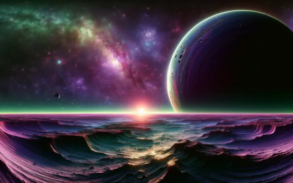 Planet Rise Sci-Fi HD Wallpaper