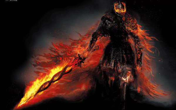 Soul of Cinder from Dark Souls III depicted in a high-definition desktop wallpaper and background.