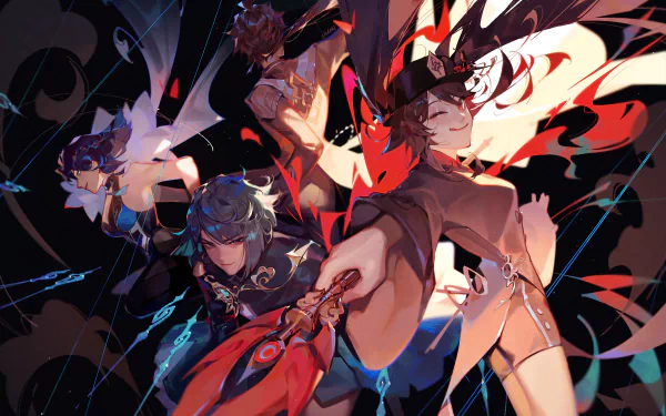 Genshin Impact Hu Tao Zhongli (Genshin Impact) Yelan (Genshin Impact) Xingqiu (Genshin Impact) HD Desktop Wallpaper | Background Image