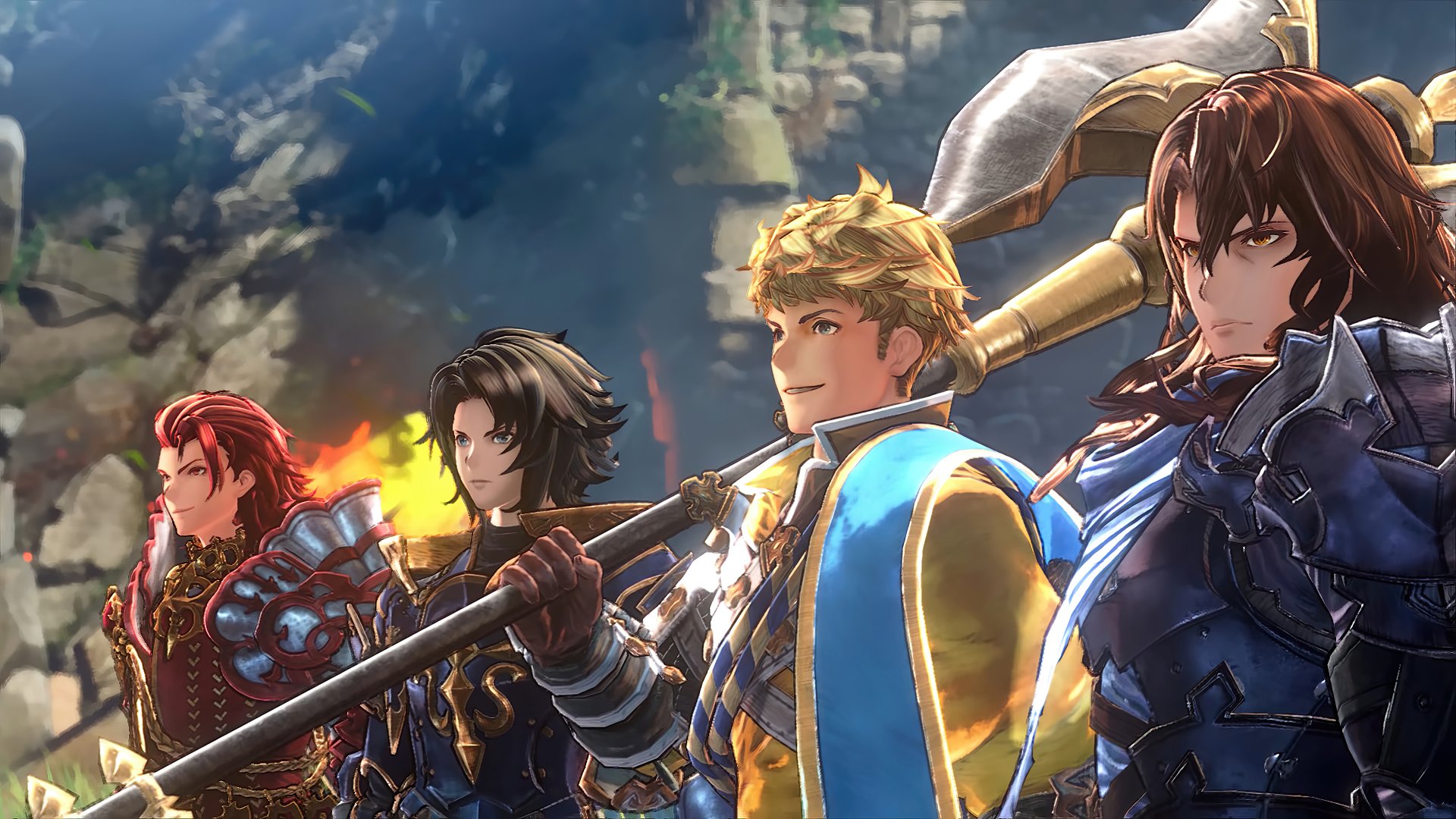 HD desktop wallpaper featuring characters from the video game Granblue Fantasy: Relink, showcasing detailed character designs and vibrant graphics.
