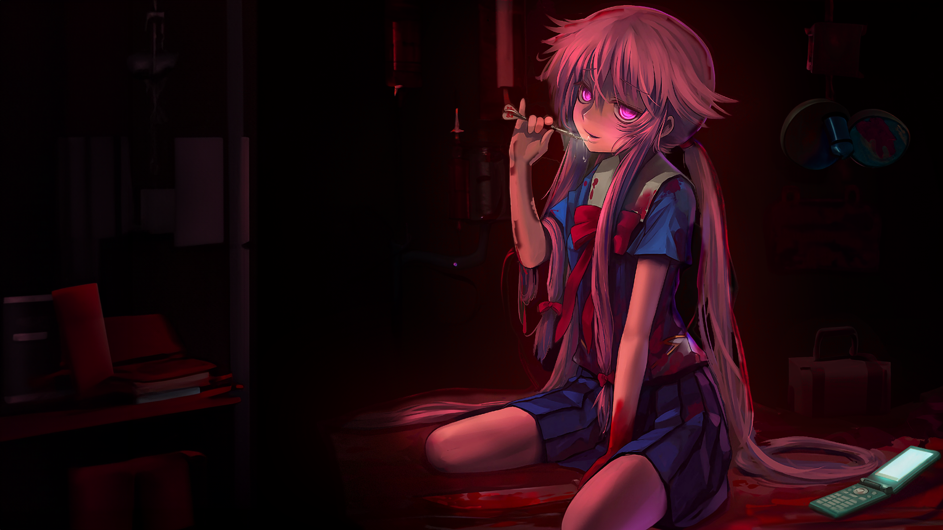 Download Mirai Nikki Anime Yuno Gasai Yandere HD Wallpaper