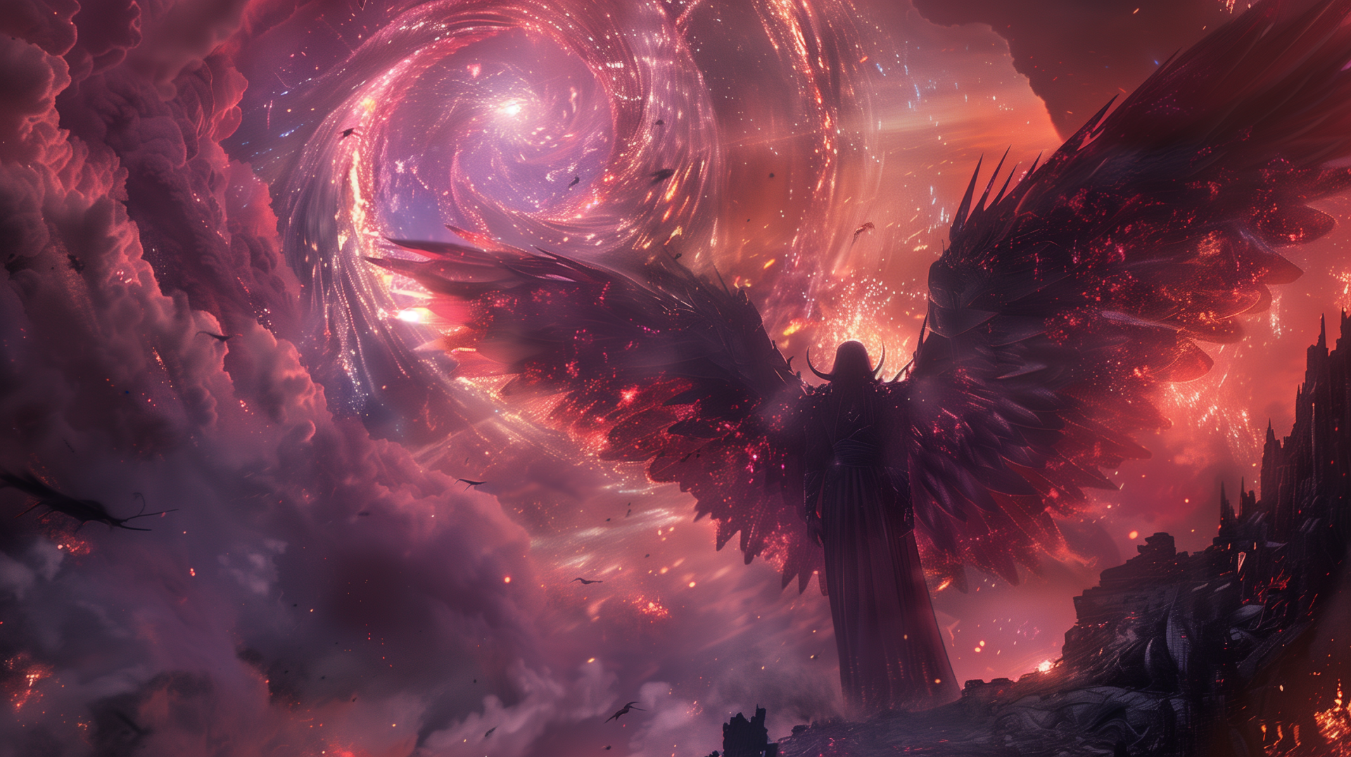 Download Angel Universe AI Art HD Wallpaper