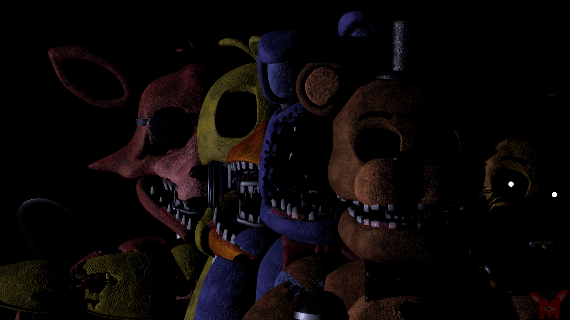 Download Withered Freddy (Five Nights At Freddy's) Golden Freddy (Five Nights At Freddy's) Video Game Five Nights At Freddy's 2 Five Nights At Freddy's 8k Ultra HD Wallpaper by Mikol1987