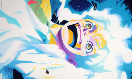 Vibrant 4K Ultra HD anime wallpaper featuring Monkey D. Luffy in Gear 5 form from One Piece, captured in dynamic, colorful style for PC desktop background.