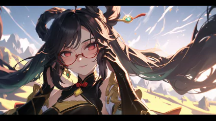 A vibrant HD wallpaper featuring Xianyun from Genshin Impact, showcasing her captivating pose and detailed character design against a scenic background.