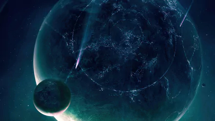 digital Stars space galaxy HD Desktop Wallpaper | Background Image