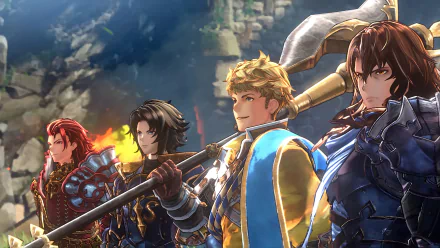 HD desktop wallpaper featuring characters from the video game Granblue Fantasy: Relink, showcasing detailed character designs and vibrant graphics.