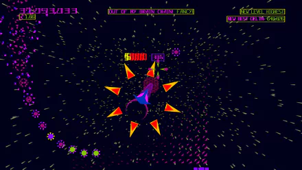 HD desktop wallpaper featuring gameplay from the video game Akka Arrh with vibrant graphics and arcade-style visuals.