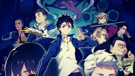 4K Ultra HD wallpaper featuring Wangling and characters from The Daily Life of the Immortal King, showcasing dynamic poses and vibrant colors on a PC desktop background.