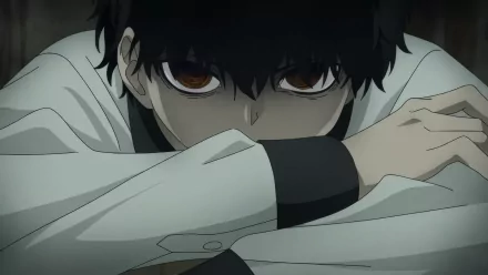 A dark, atmospheric HD wallpaper featuring Ren Adashino, a character surrounded by an air of mystery, reflecting themes of anime and enigmatic disappearances.