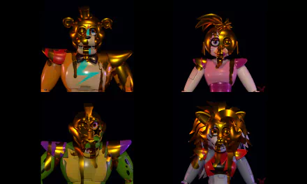 Glamrock Freddy (Five Nights at Freddy's) Roxanne Wolf (Five Nights at Freddy's) video game Five Nights at Freddy's: Security Breach Five Nights at Freddy's HD Desktop Wallpaper | Background Image