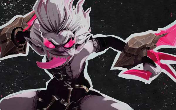 HD desktop wallpaper featuring the character Briar from League of Legends in a dynamic action pose.