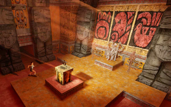 HD Wallpaper of Tomb Raider I-III Remastered game featuring iconic ancient temple setting.