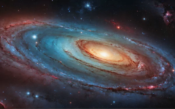 Intricate galaxy swirls merge in a stunning universe HD desktop wallpaper and background.