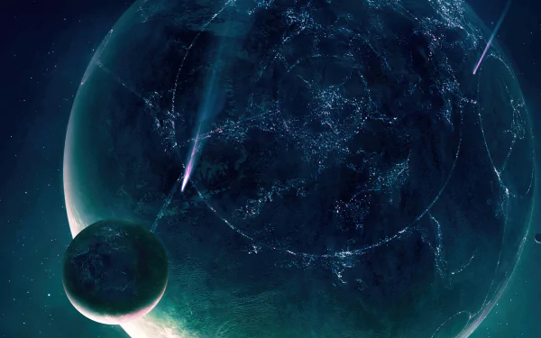 digital Stars space galaxy HD Desktop Wallpaper | Background Image