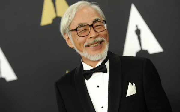 Gentleman in tuxedo at the Academy Awards - a Hayao Miyazaki themed HD desktop wallpaper background.