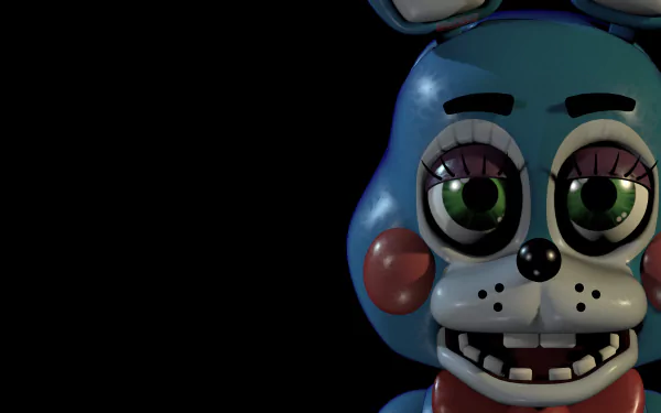 Close-up of an animatronic character from Five Nights at Freddy's 2 in a high-resolution 8K Ultra HD PC desktop wallpaper with a dark background.
