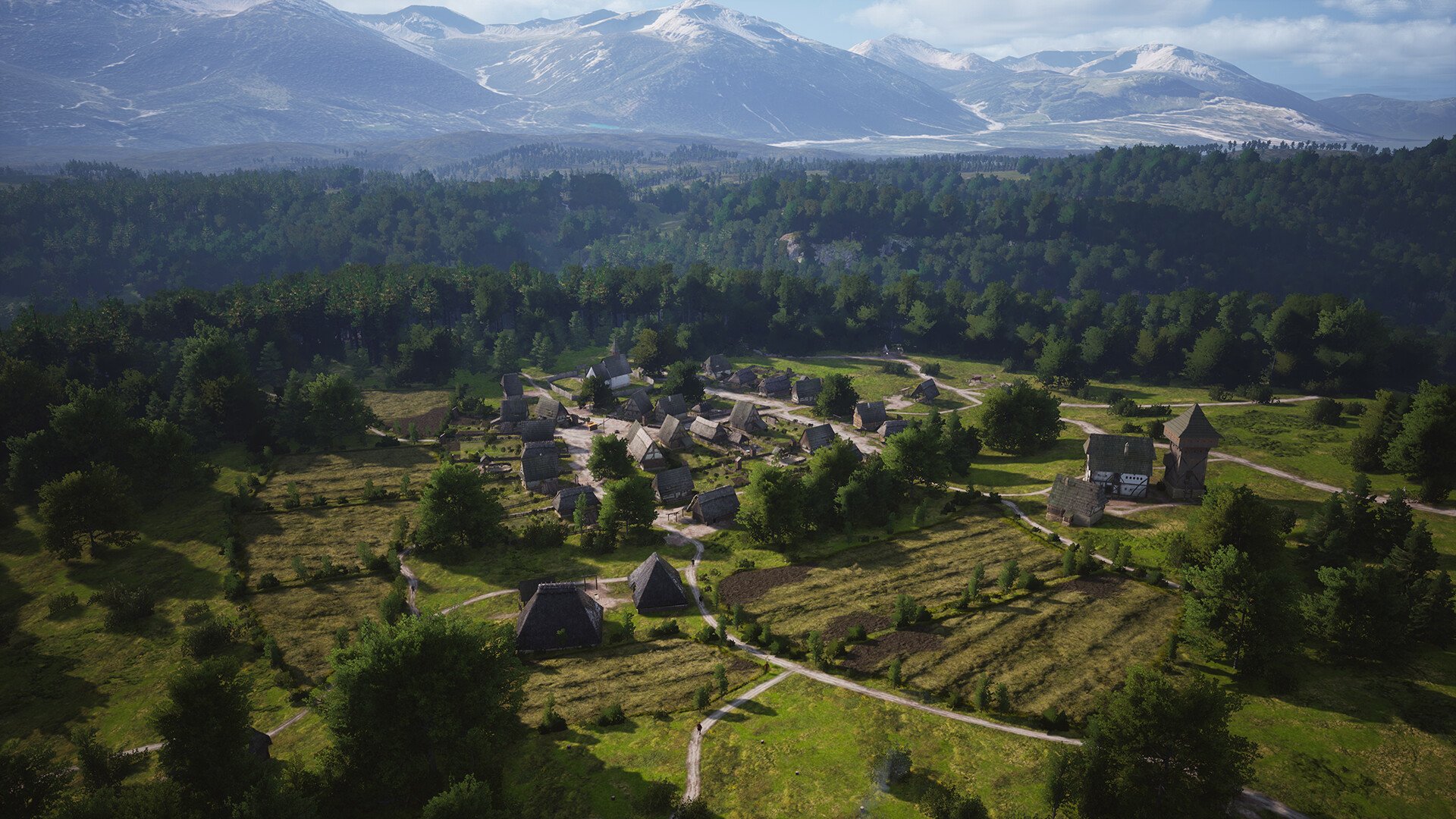 Manor Lords Village Hd Wallpaper