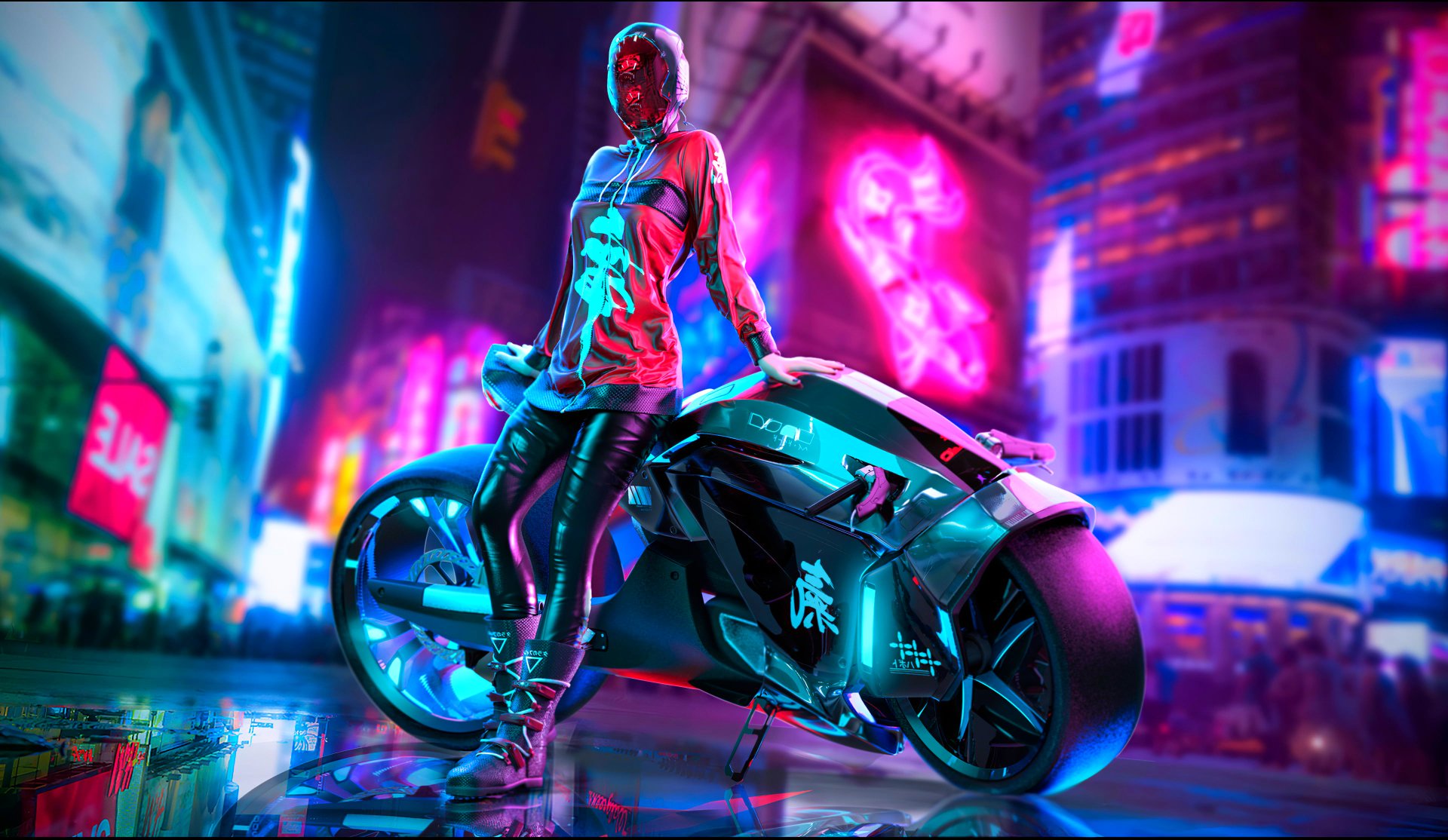 Download Cyberpunk Cyberpunk 2077 Anime Anime Girl Neon 4k Ultra HD ...