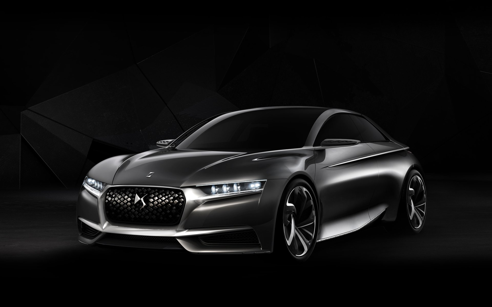 HD wallpaper featuring the sleek Citroën Divine DS, showcasing its modern design and futuristic aesthetic against a dark background.