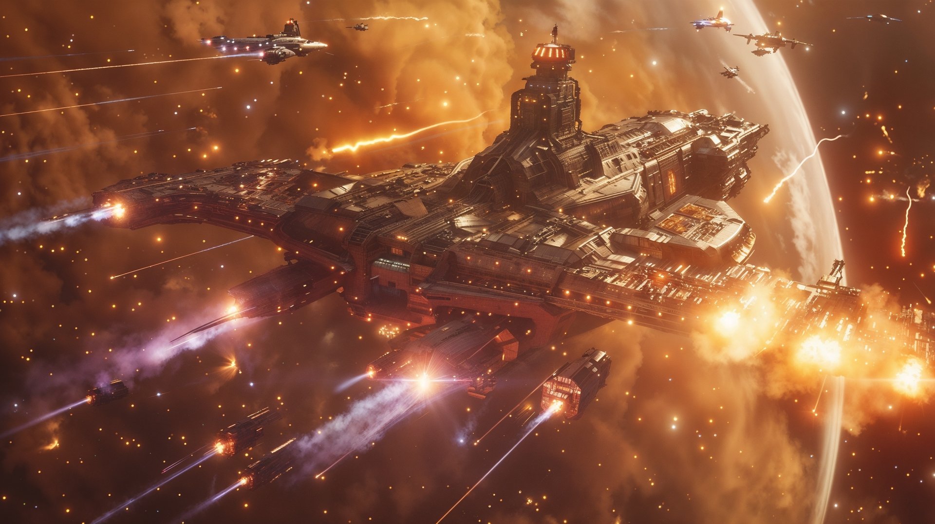 Download Battlecruiser Sci Fi HD Wallpaper by michaldunaj