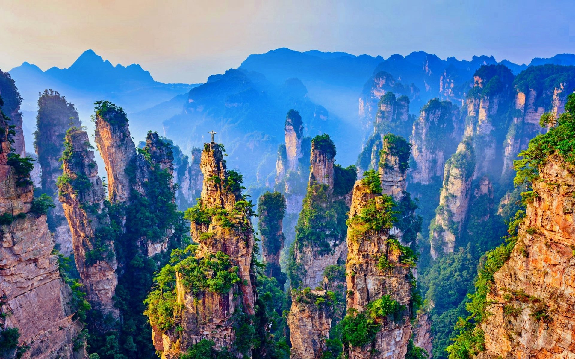 Download Noon Corcovado Zhangjiajie China 8k Ultra Hd Wallpaper