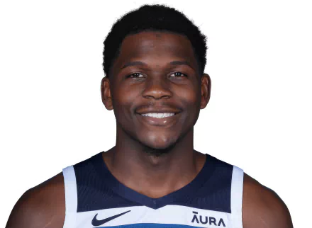 High-definition wallpaper featuring Anthony Edwards of the Minnesota Timberwolves, showcasing his confident smile and basketball jersey. A vibrant tribute to the NBA star.