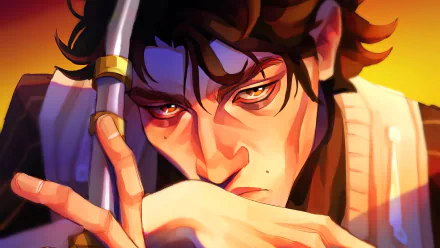 HD desktop wallpaper featuring Viktor from League of Legends and Arcane, with an intense and focused expression.