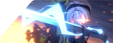 Action-packed HD wallpaper of the video game Zenless Zone Zero, featuring a dynamic character in mid-action with glowing weapons.