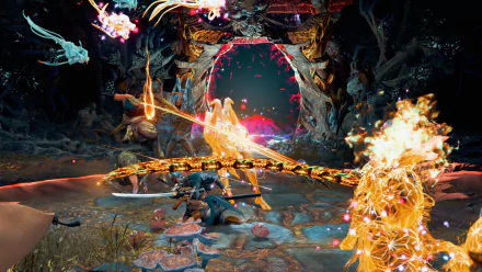 HD desktop wallpaper and background featuring the video game Kunitsu-Gami: Path of the Goddess, showcasing captivating game visuals.
