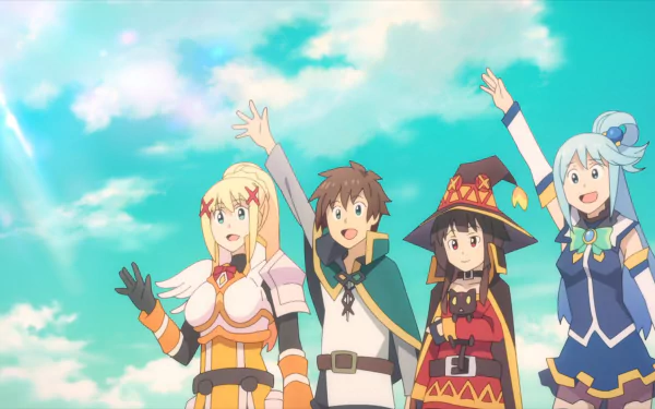  Darkness, Kazuma, Megumin, and Aqua