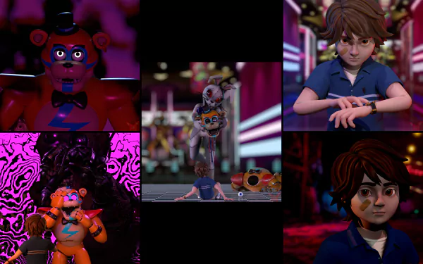 Glamrock Freddy (Five Nights at Freddy's) Vanny (Five Nights at Freddy's) video game Five Nights at Freddy's: Security Breach Five Nights at Freddy's HD Desktop Wallpaper | Background Image