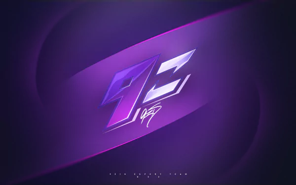 HD desktop wallpaper featuring the 9z Globant logo, set against a vibrant purple background with smooth, dynamic waves. The image represents the esports team's presence in the video game industry.