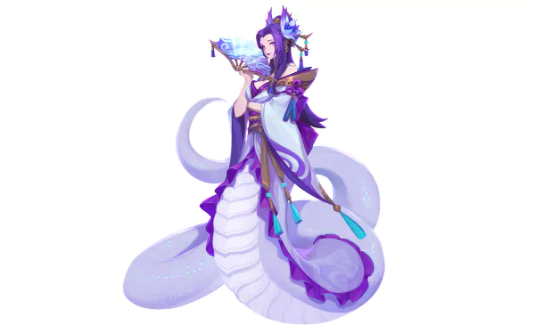 HD desktop wallpaper featuring Cassiopeia from League of Legends. The character is depicted in a detailed, fantasy-themed design.