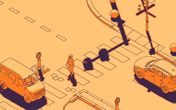 HD desktop wallpaper and background featuring artwork from the video game SCHiM.