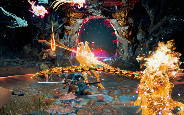HD desktop wallpaper and background featuring the video game Kunitsu-Gami: Path of the Goddess, showcasing captivating game visuals.