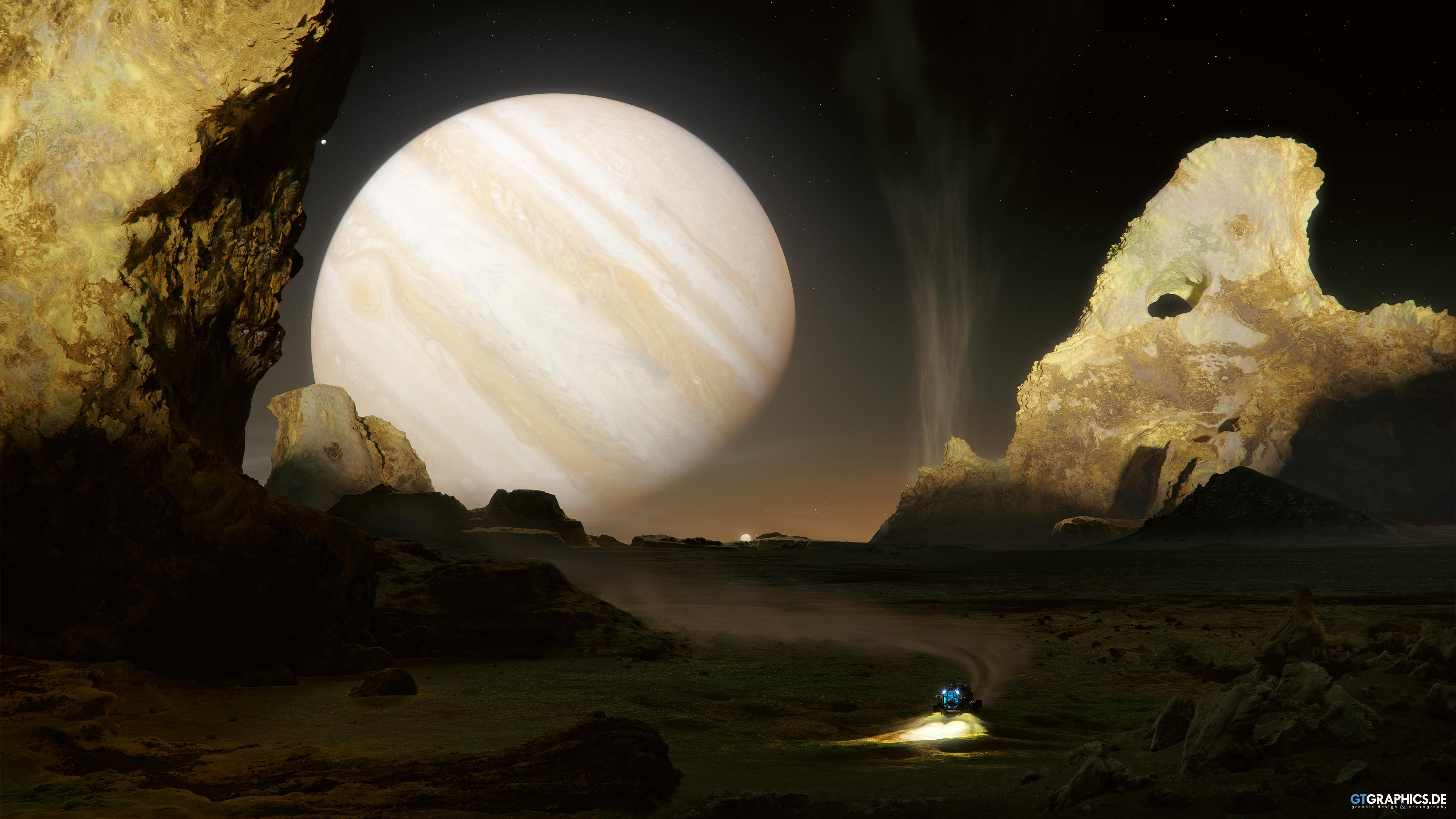 Download Sci Fi Landscape Planet 4k Ultra HD Wallpaper by Tobias Roetsch