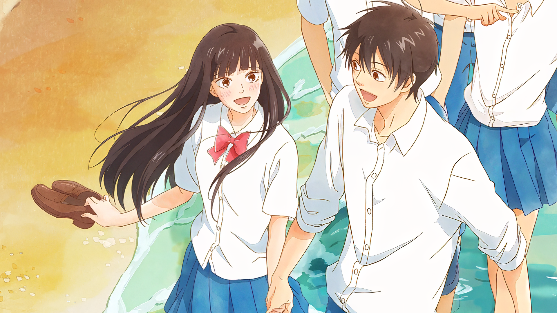 HD wallpaper featuring characters Sawako Kuronuma and Shota Kazehaya from the anime Kimi Ni Todoke, capturing their heartfelt connection in a vibrant and engaging design.