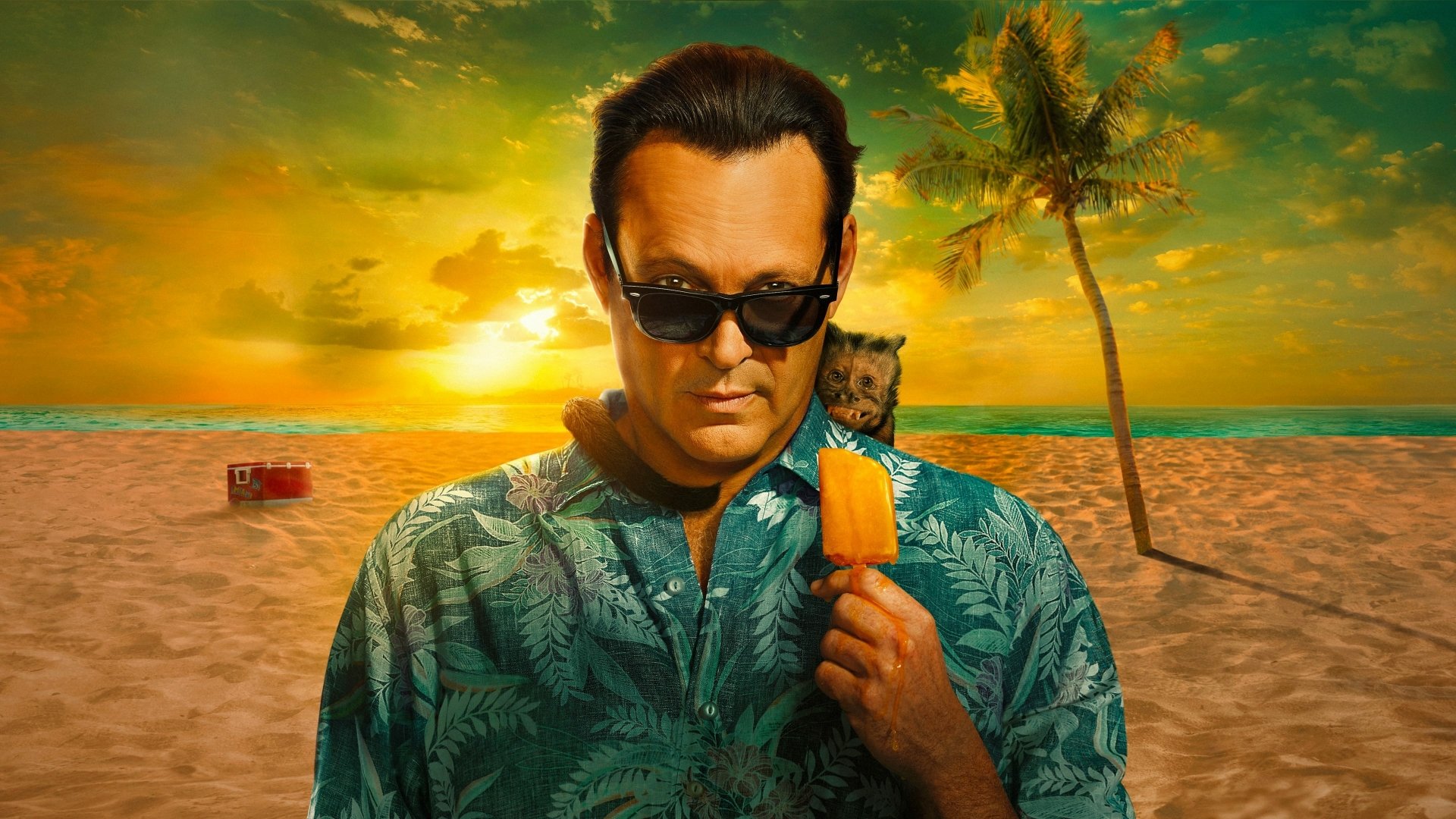 HD wallpaper featuring Vince Vaughn from the TV show Bad Monkey, enhancing your desktop with a sleek, modern background.