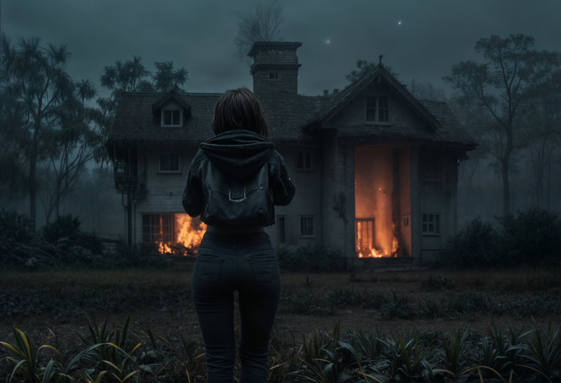 The burning house by Progon