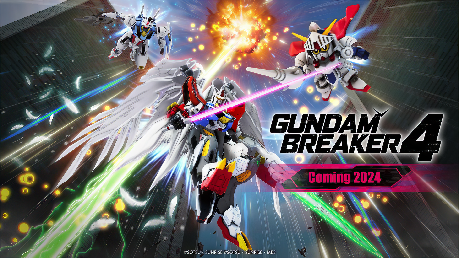 HD wallpaper featuring dynamic visuals from Gundam Breaker 4, offering an immersive background for any gaming setup.