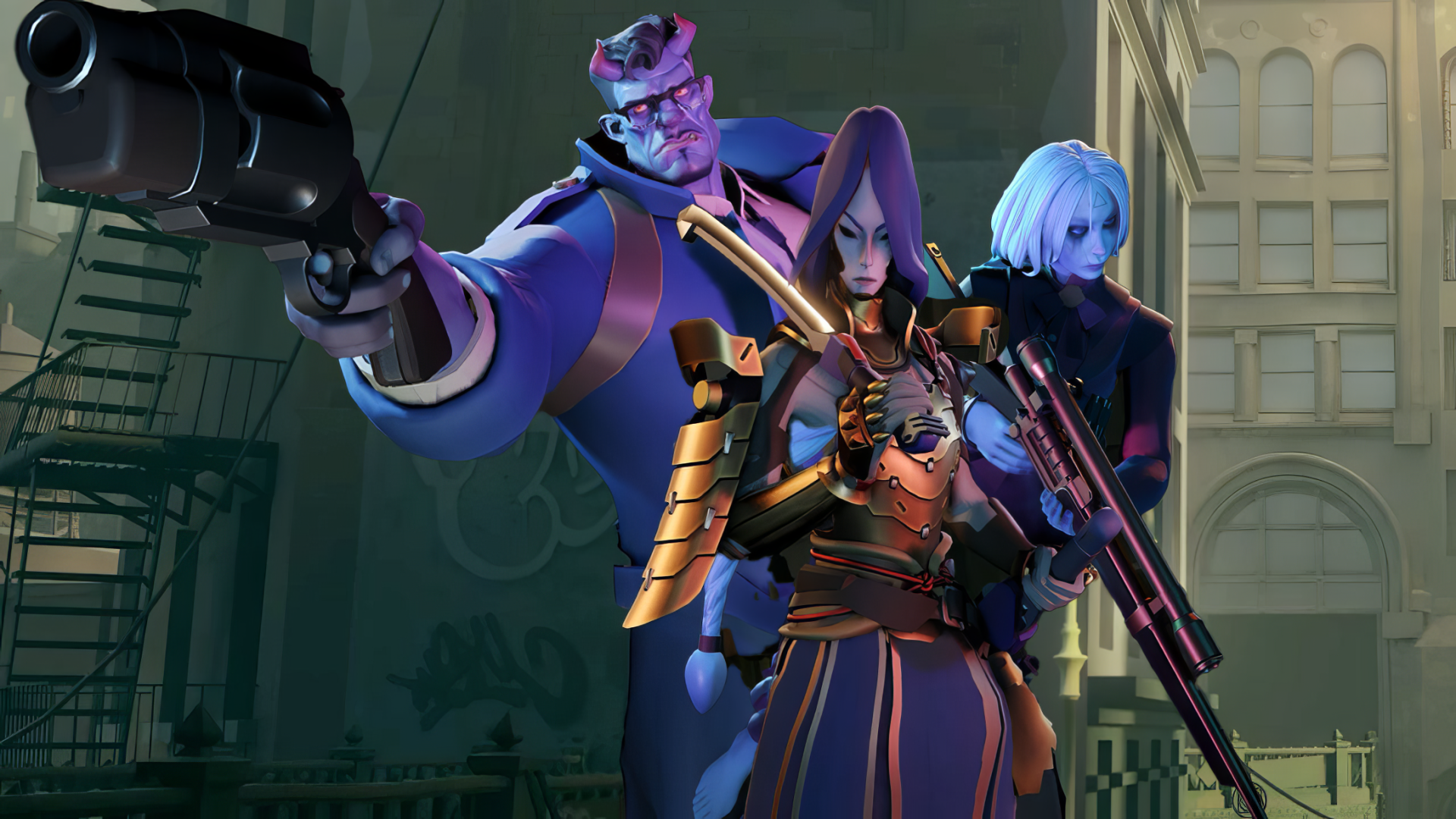 A sleek HD desktop wallpaper inspired by the video game Deadlock (2024), featuring a dynamic design that enhances any gaming setup.